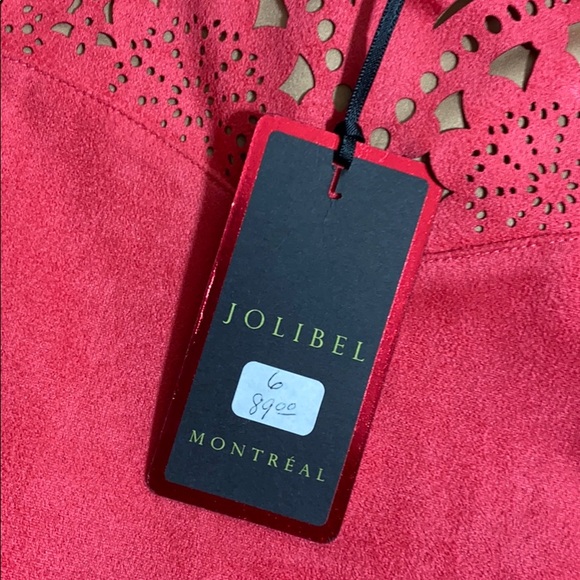 NWT Nordstrom Faux Suede Floral Cutout Lace Mango Pink Sleeveless Blouse Size S - Picture 6 of 8